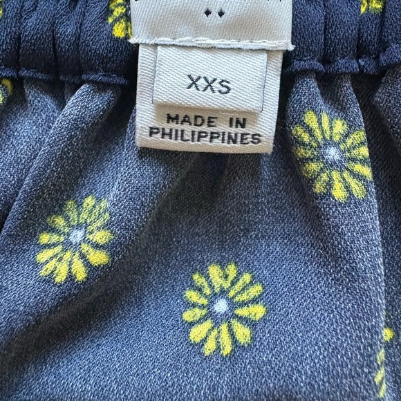 J. Crew Factory Asymmetrical Skirt in Navy and Yellow Floral - Picture 5 of 6